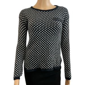 Dotti Knit Long Sleeve Crewneck Top Size XS